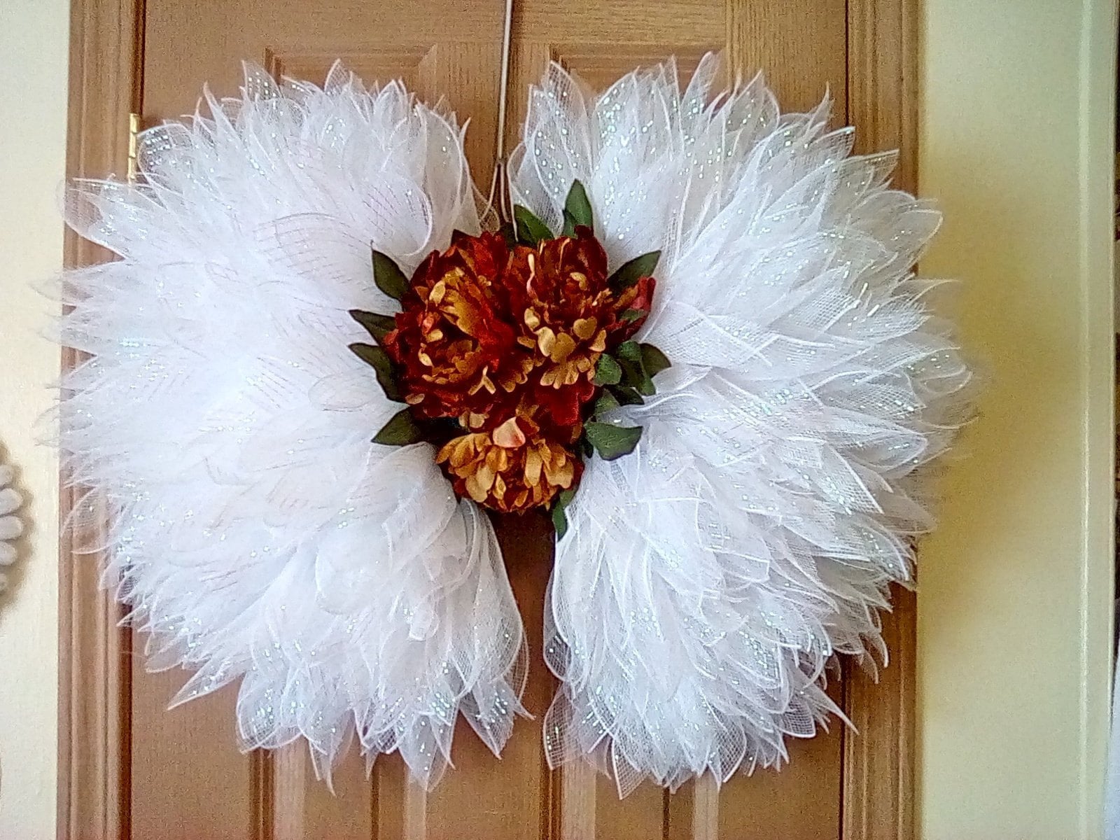 Angel Wings, Angel Wings Wreath, Memorial Wreath, Handmade Angel, Deco