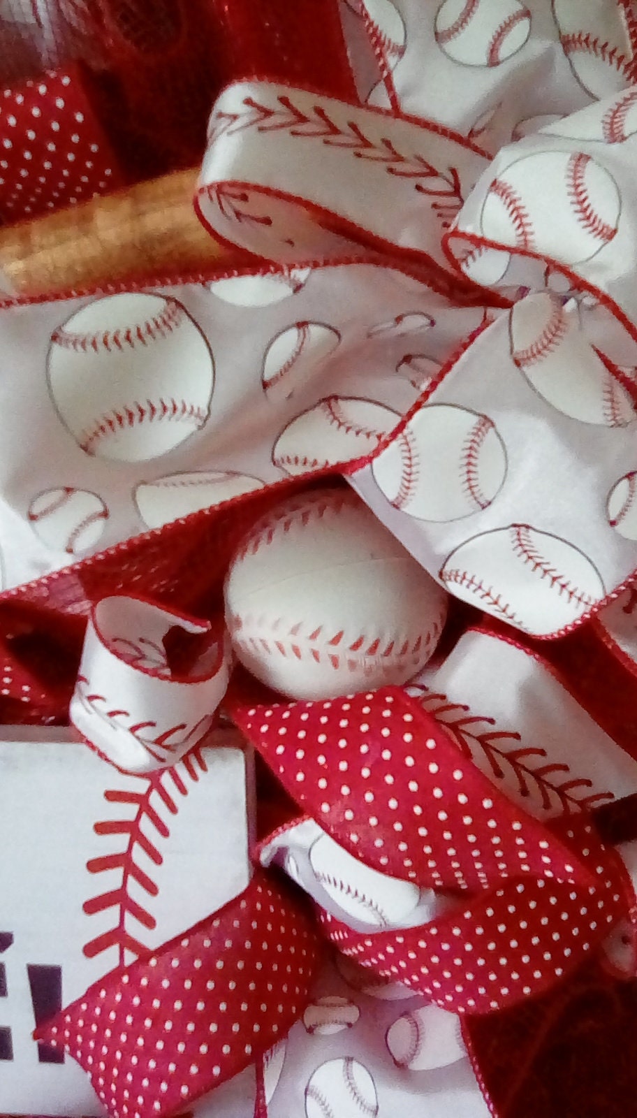 Baseball Wreath Summer Wreath Baseball Bat Wreath Spring
