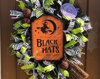 Witch Halloween Wreath, Witch Wreath, Halloween Door Wreath, Halloween Door Decor, Witch Door Decor, Whimsical Halloween Wreath