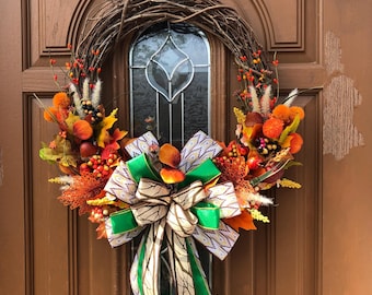 Fall Door Wreath, Fall Door Decor, Fall Home Decor, Fall Wreath, Hello Fall Wreath, Autumn Door Wreath, Autumn Door Decor