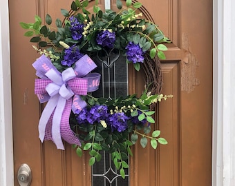 Purple Lilac Wreath, Spring Lilac Wreath, Mothers Day Wreath, Lilacs for Mom, Gift for Mom, Lilac Wreath for Her, Lilac Grapevine