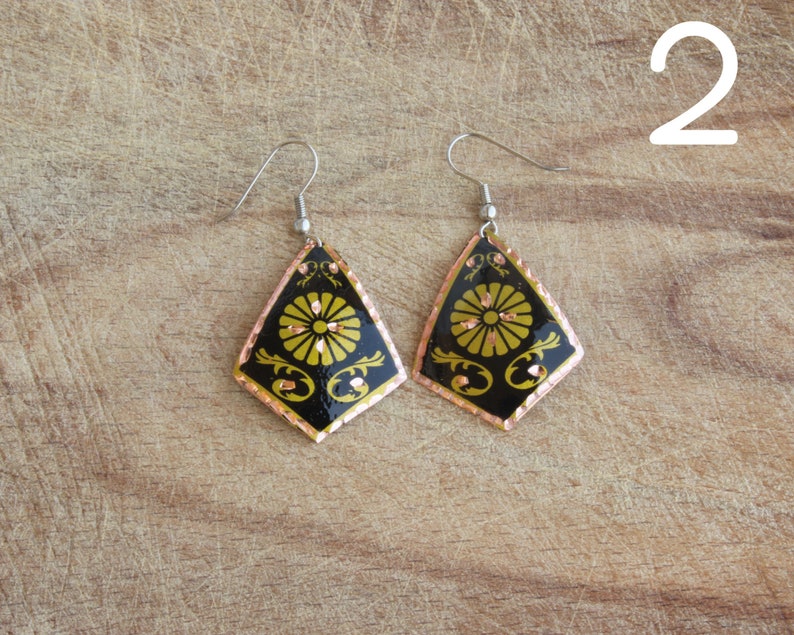 Colorful Womens Jewelry Geometric Dangle Drop Earrings Colorful Art Earrings Boho Chic Earrings Geometric Boho Jewelry