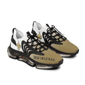 New Orleans Herren Mesh Sports Sneakers Weiß & Gold