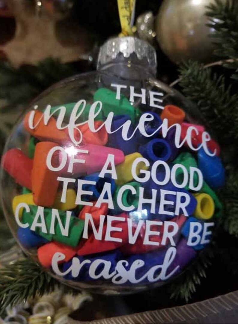Personalized Teacher Ornament Christmas Tree Ornament Etsy