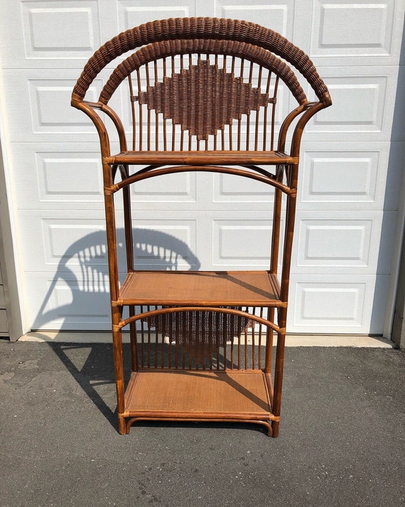 Vintage Bamboo Shelf Etsy