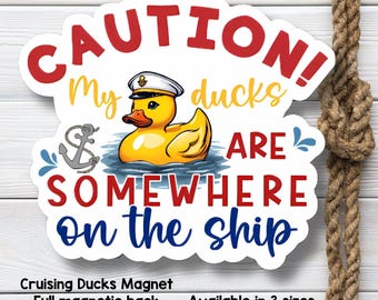Cruising Ducks Magnet: Cabin Door Decor, Personalized