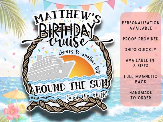 Birthday Cruise Magnet – Personalized or Non-Personalized | Cruise Door Decor