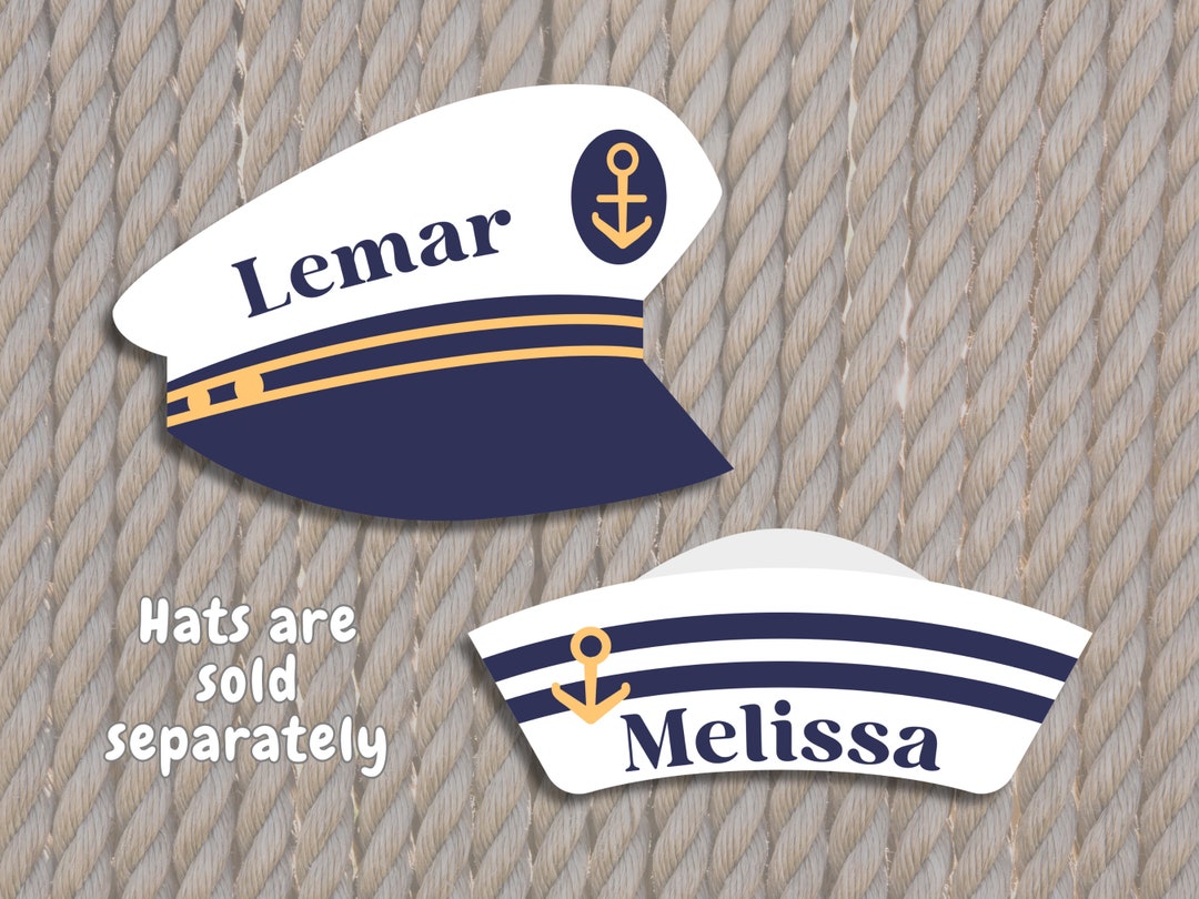 Personalized Cruise Door Magnet - Nautical Captain Hat or Sailor Hat ...
