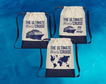 Ultimate World Cruise Drawstring Backpack