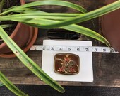Vintage Anheuser Busch belt buckle suede and metal beer belt fastener retro beer alcohol buckle