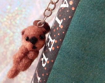 Otter Metal Bookmark / Kawaii Stationary Sea Otter Gifts / Cute River Otter Baby Personalized Bookmark / Monogram Name Initial Gift GD180