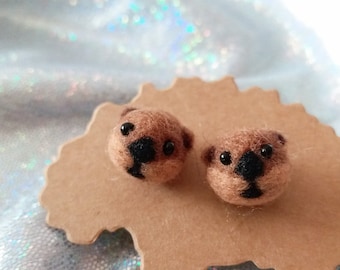 Otter Earrings / Sea Otter Gifts / River Otter Jewelry / Birthday for Her GD177