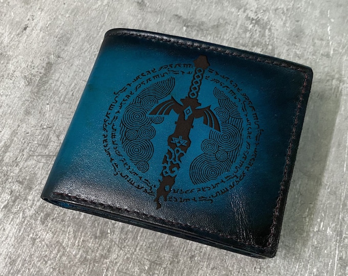 Master Sword Leather Wallet: Zelda Gamer Gift, Anniversary Present