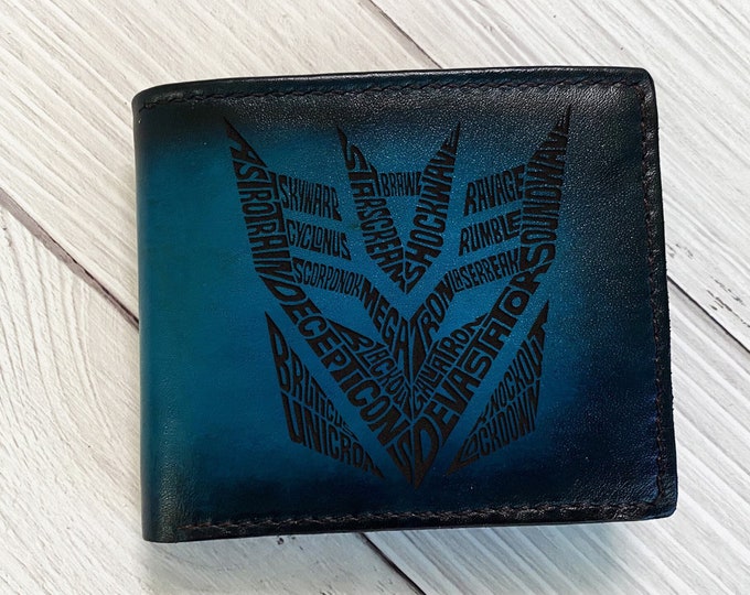 Decepticon Logo Leather Wallet: Cybertron Supervillains Symbol
