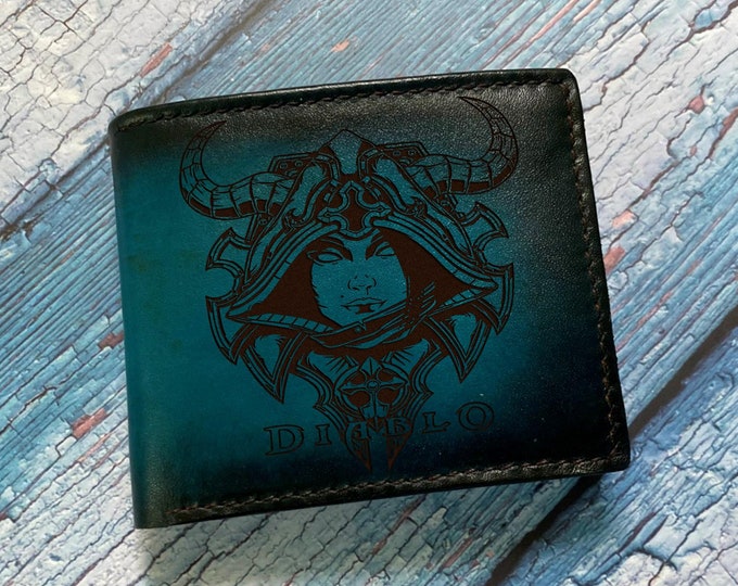 Diablo Leather Bifold Wallet, Gamer Gift