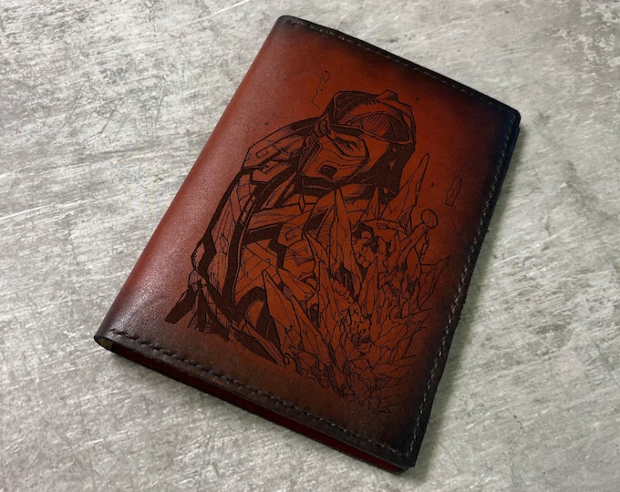 Handmade Leather Mortal Kombat Wallet: Classic Game Gift