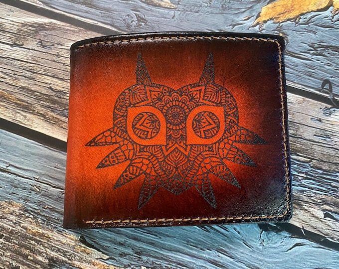 Personalized Leather Legend of Zelda Wallet: Majora's Mask Art