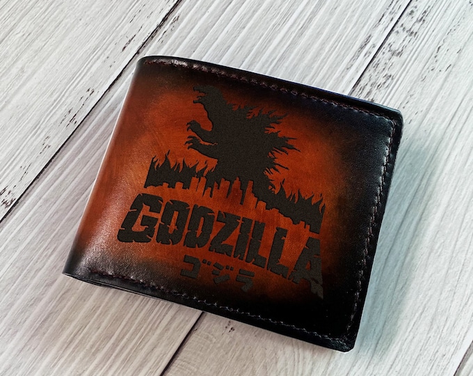 Kaiju Leather Men's Wallet: Godzilla Japanese Style