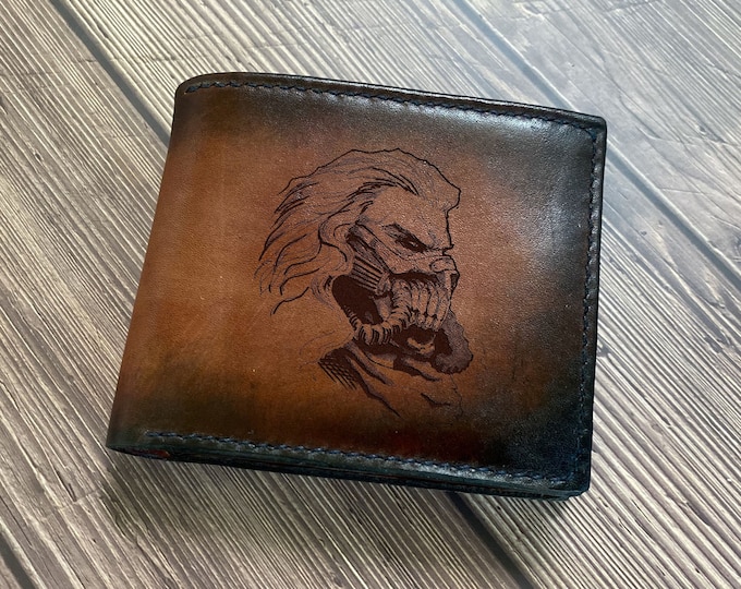 Immortan Joe Leather Wallet, Personalized Engraved Mad Max Gift