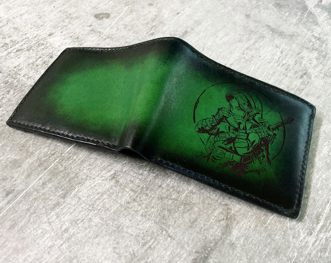 Legend of Zelda Leather Wallet, Handmade Anniversary Gift