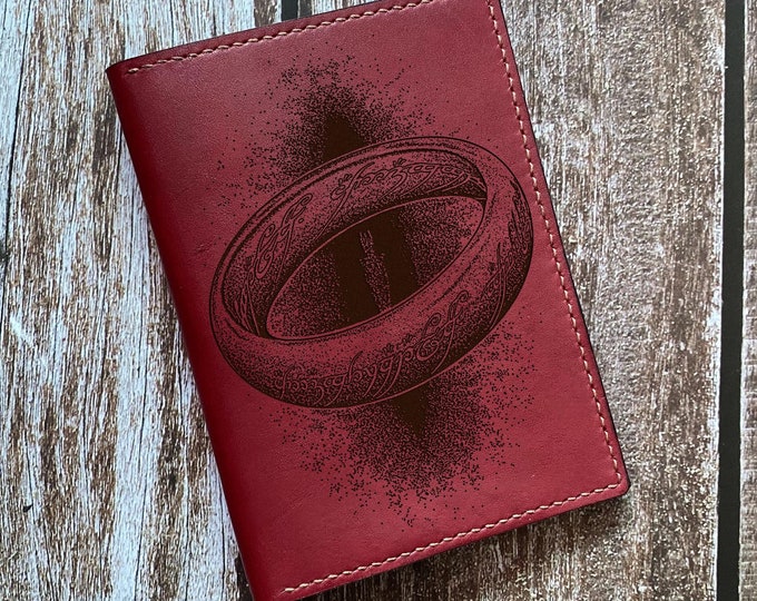Master Ring Leather Passport Wallet: Tolkien Fan Gift