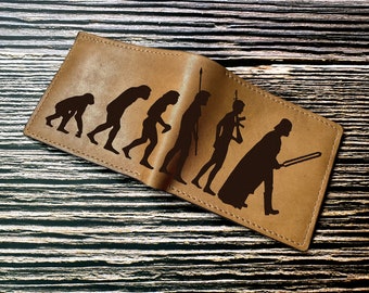 Personalized Star Wars Evolution Genuine Leather Bifold Wallet