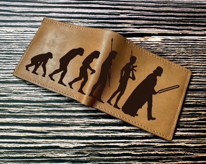 Personalized Star Wars Evolution Genuine Leather Bifold Wallet