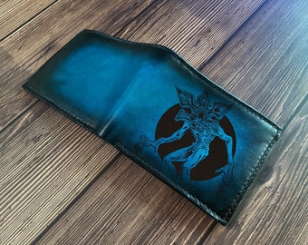 Demogorgon Leather Wallet: Handmade Bifold Monster Gift