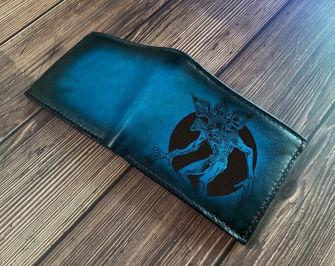 Demogorgon Leather Wallet: Handmade Bifold Monster Gift