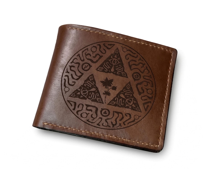 Handmade Leather Zelda Wallet, Anniversary Gift for Him - Zelda set 300926