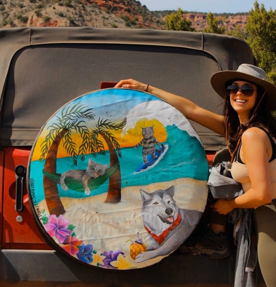Custom Tire Cover Custom Spare Tire Cover Hand Painted Tire Etsy