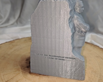 Dr. Martin Luther King Monument Replica, 3D Printed Statuette with Hope Quote