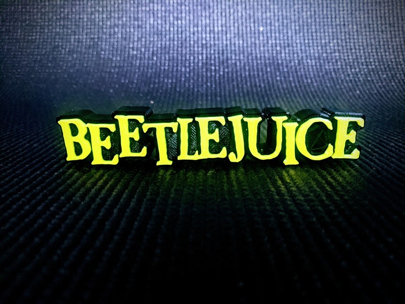 Beetlejuice Movie TV Show Logo Shelf Display Desk Art Cult Film Logo Sign Tim Burton Fans Gift 