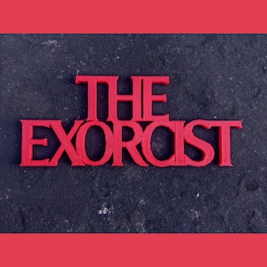 The Exorcist Movie Shelf Display Scary Horror Film Logo Schild, Glow - Benutzerdefinierte Farbe, Halloween Geschenk