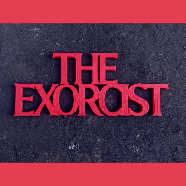 The Exorcist Movie Shelf Display Scary Horror Film Logo Sign, Glow - Custom Color, Halloween Gift