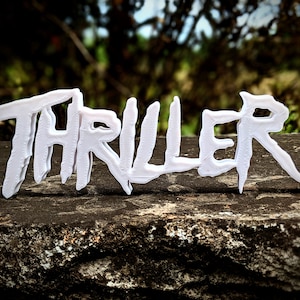Thriller Book Shelf Art Display Movie Genre Room Sign - Author Genre Bookshelf Decor or Film Fans and Collections