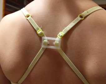 6 Rectangle Strap Clips, Opaque Conceal Support Kids, Women, Tanks, Bra, Dress