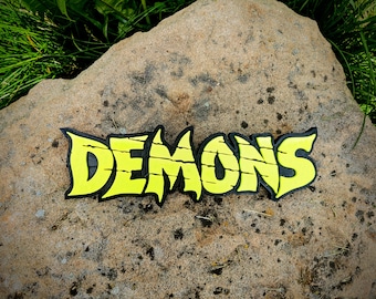 Demons Horror Movie Title Sign 1985 Italian Film Demoni-  2 Color Print - Diorama Title Display