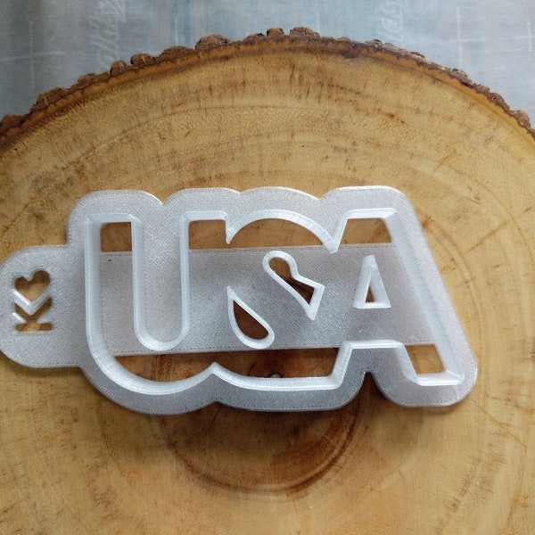 USA Cookie Cutter Handmade, Memorial Day 4th July Independence Patriotic Fondant