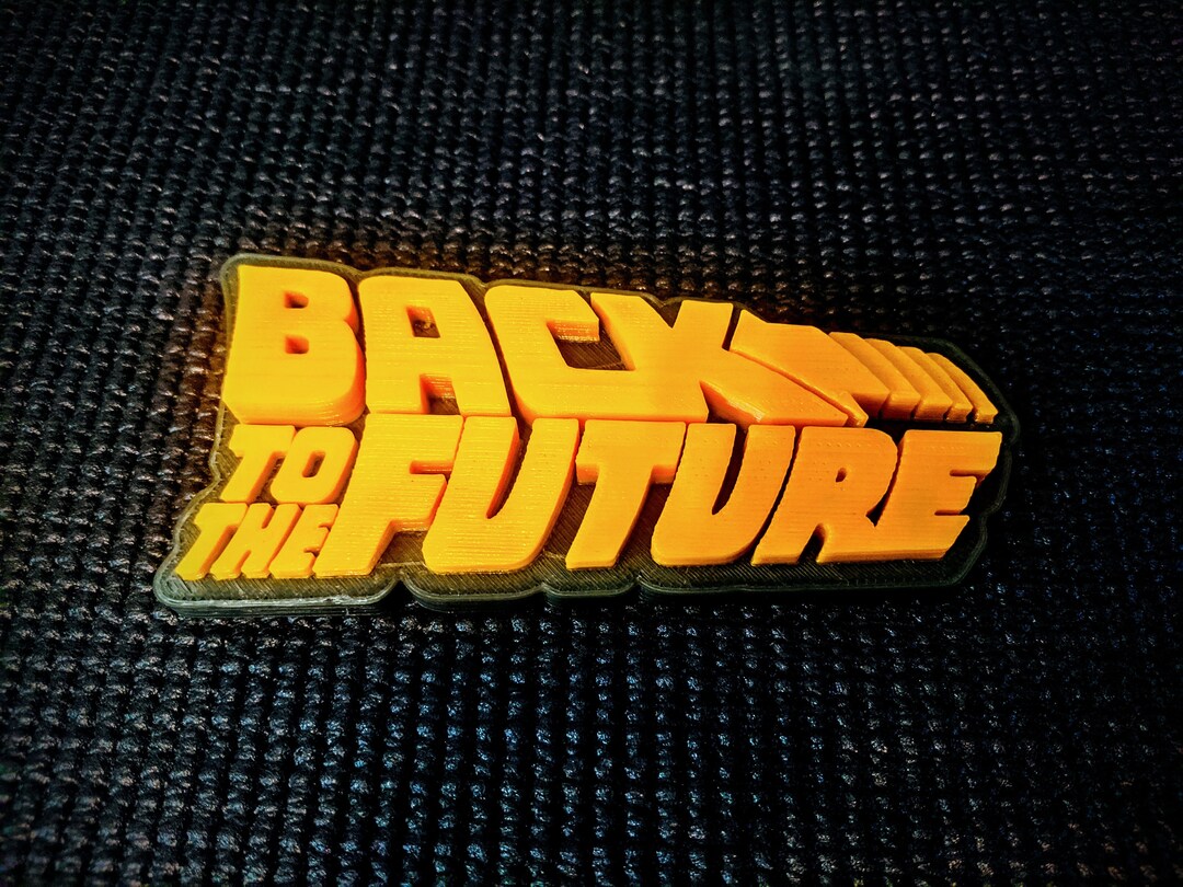 Back to the Future Movie TV Show Logo Shelf Display Desk Art Cult Film