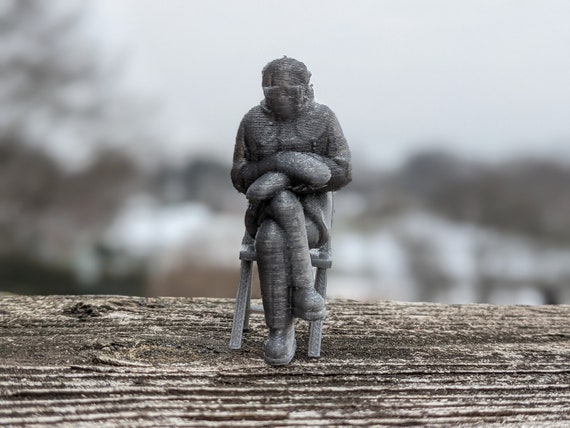 Bernie Sanders Mittens Mini Figurine Paintable Figurines Brrrnie Sanders  Sitting in a Chair -  Norway