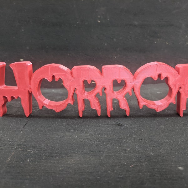 Horror Movie Genre Single Sign, Movie Display for Film Collection or Movie Collection Perfect for on Shelf Display Movie Case Movie Fan Gift