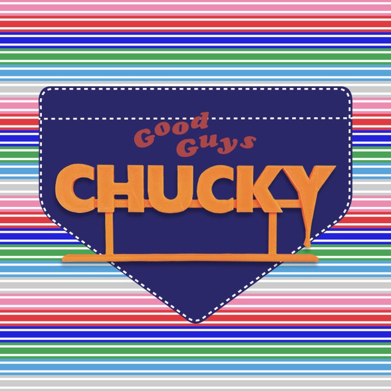 Chucky Movie Shelf Display Horror Film Logo Sign, Glow - Custom Color, Halloween Gift 