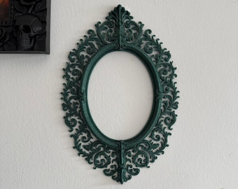 Cornice da parete ovale gotica – Cornice barocca vittoriana decorata per stampe artistiche, foto e pareti scure della galleria accademica