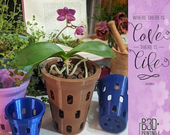 Orchid Pot with Holes - Pot Liner for Orchids - Air Pot 3" to 8" in diameter - small orchid pot liner