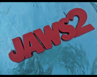 JAWS 2 Movie Shelf Display Cult Film Logo Sign Glow and Color Sizing Options