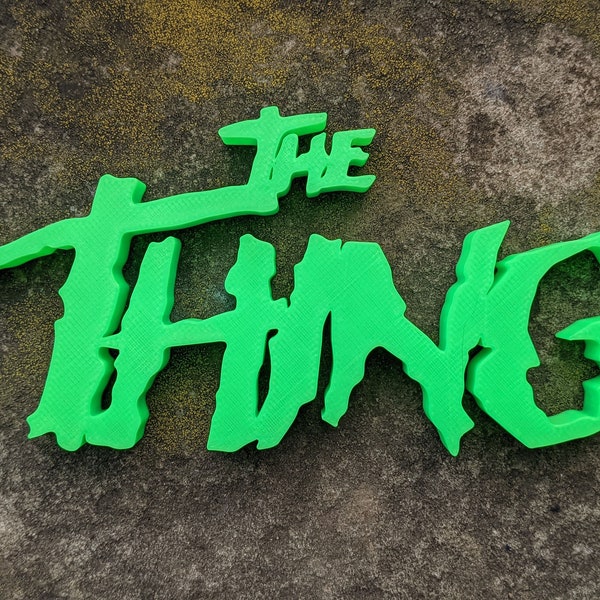 The Thing Regal Kunst, Film Display Ergänzung zur Horror Film Sammlung Logo Schild Beschilderung Großes Theater Raum Mann Höhle Geschenk