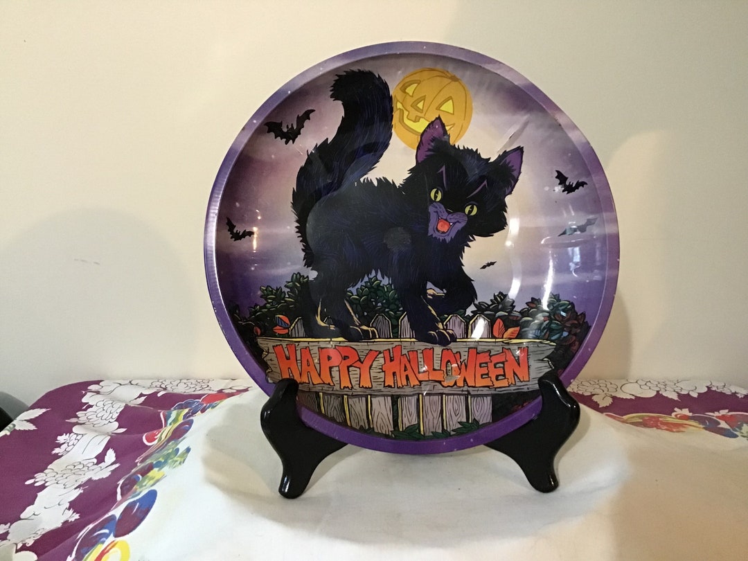 Vintage Metal Halloween Candy Bowl Etsy