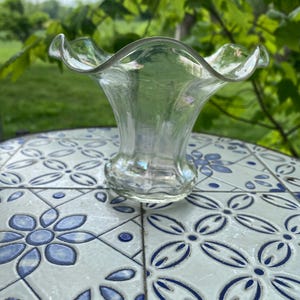 Antique Kralik iridescent glass vase. Bohemian art glass