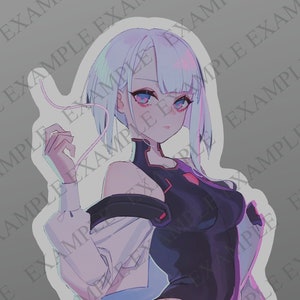 Lucyna Kushinada Lucy Cyberpunk Edgerunners pegatina de vinilo impermeable